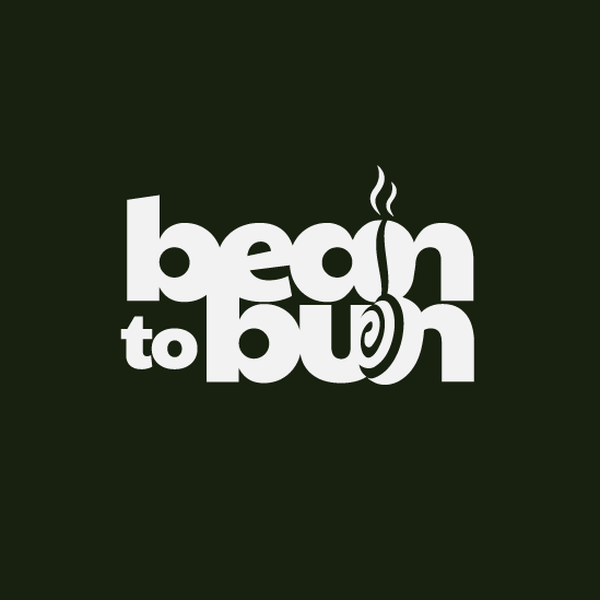 Wordmark logo with hidden object for a small coffee roaster and a bakery. 