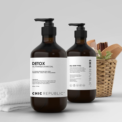 Cool Edgy Label for Face Wash Réalisé par Localsdesign