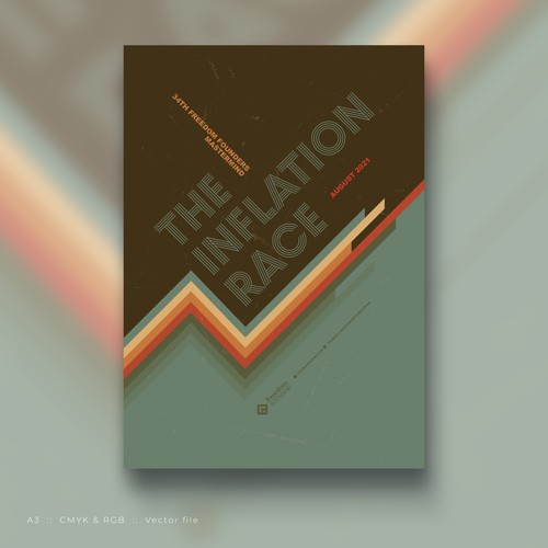 The Inflation Race | 70s + Typography + Classy! + Poster Design by M A D H A N