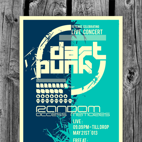 99designs community contest: create a Daft Punk concert poster デザイン by DLVASTF ™