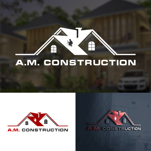 Next level Construction Logo for Home Improvement business "A.M. Construction" Design by Gaman Art Space