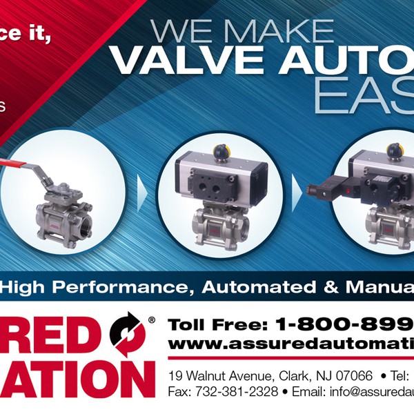 Design a modern, industrial look print ad for Assured Automation