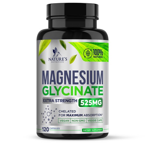 Natural Magnesium Glycinate Design needed for Nature's Nutrition Design by gs-designs