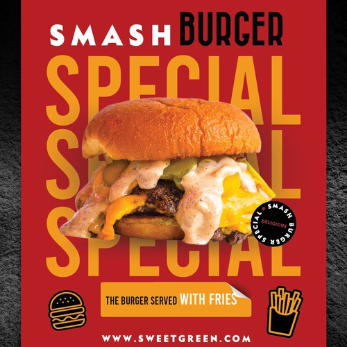 Smash Burger Marketing Materials Design by Tety design