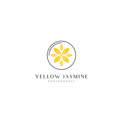 Design Yellow Jasmine Photography Logo Design di The Pixel Imagin