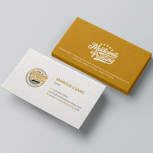 Business Card for a Custom Clothing/Product Business Design by Roni_