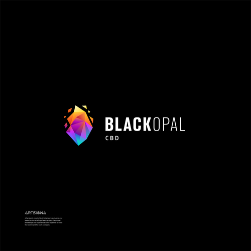 Black Opal - New CBD Hemp Brand Design réalisé par artsigma