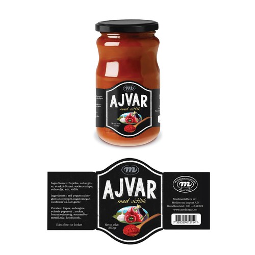 Label production for Ajvar Design by Lucky Pen