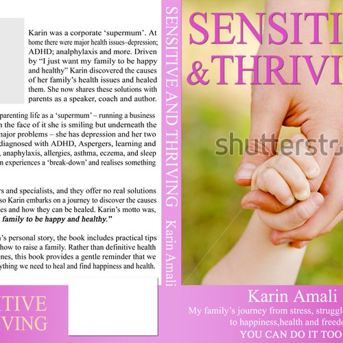 Create a book cover for "Sensitive and Thriving" giving parents inspiration and hope Design by LSDdesign