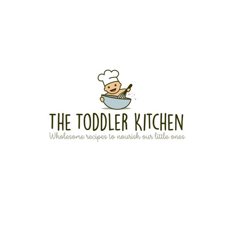 Fun logo for a food blog company focused on toddler and family nutrition and recipes. Design by meryofttheangels77