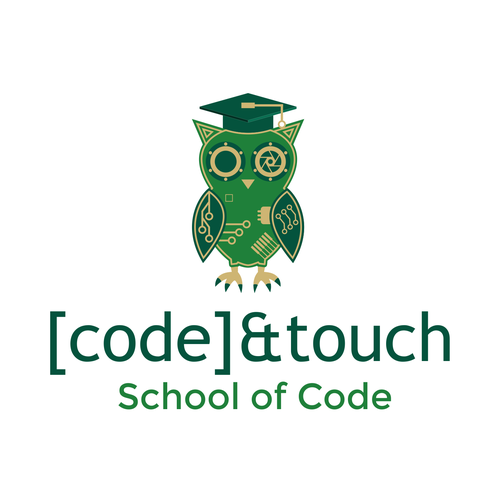 Crear logo con un personaje tipo dibujos animados(opcional)   relacionado con la programación de código Design by oink! design