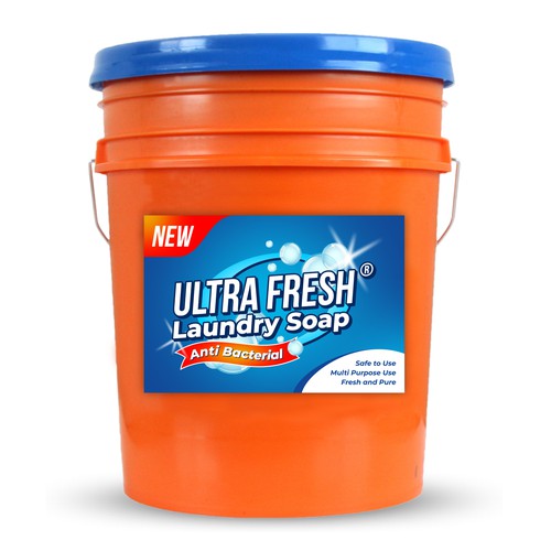 Ultra Fresh laundry soap label Diseño de Dzhafir