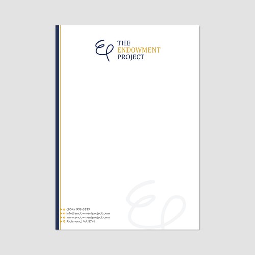 Clean, simple note design, The Endowment Project Design by prosenjit_P