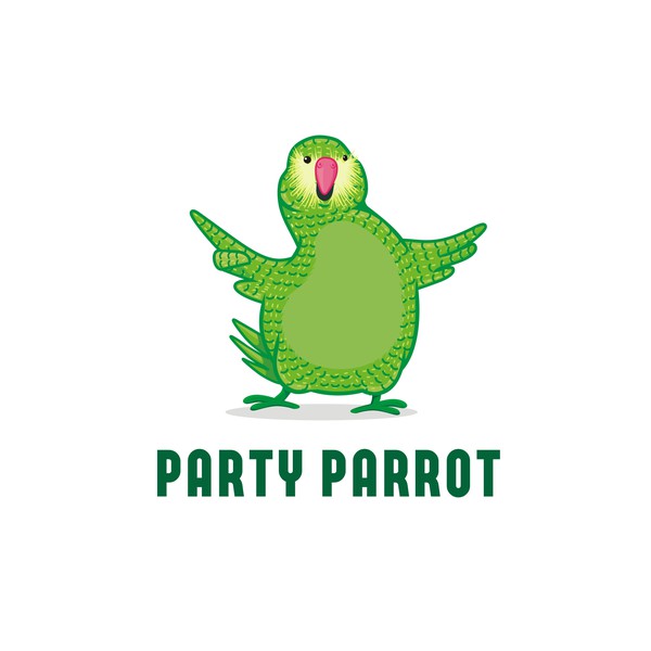 Design by dreamsketch titled "Create the brand of this Funny Partying Parrot!!"