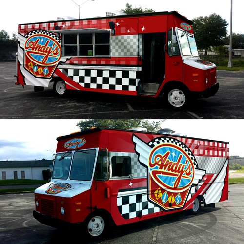 Food Truck Wrap Diner Theme Car Truck Or Van Wrap Contest 99designs