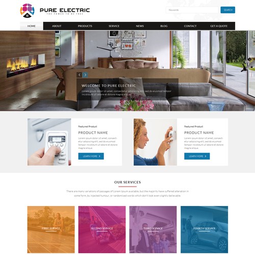 Pure Electric - the power to be free -  Theme our website Design por MaximaDesign