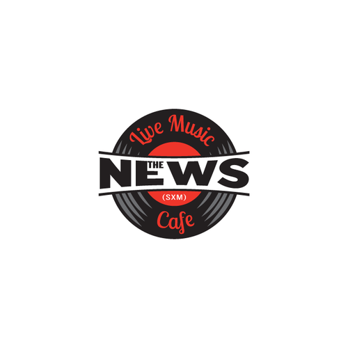 the news music cafe sxm, REVAMP the old logo add live (as in live music). keep it simple .  Diseño de BeaneDesign