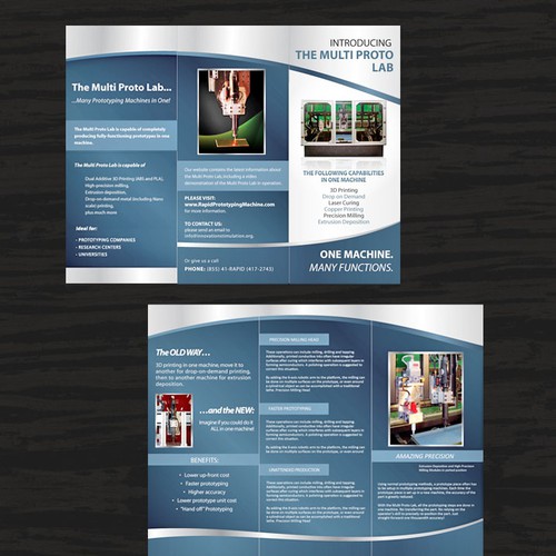 New brochure design wanted for National Nanotechnology Manufacturing Center Design by double-take