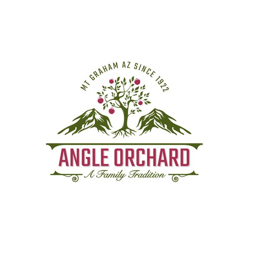100 year old orchard logo. Design by Mararti