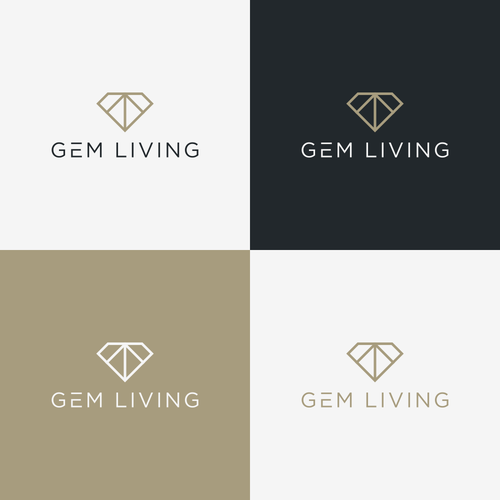 Geometrical, minimalist, modern brand design for Gem Living Design by bobbee_