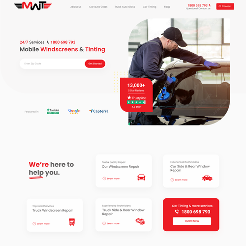 Design a clean and modern service based website home page Design by PixelEye™