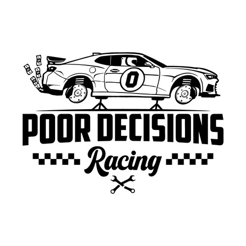 Funny Logo for a (not) competitive race car team! Diseño de AlarArtStudio™