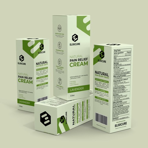 Pain Relief Cream Packaging Design by CUPEDIUM