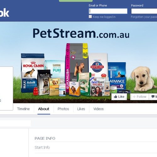 EASY facebook cover photo for an ONLINE PET STORE. Design by Yonsee