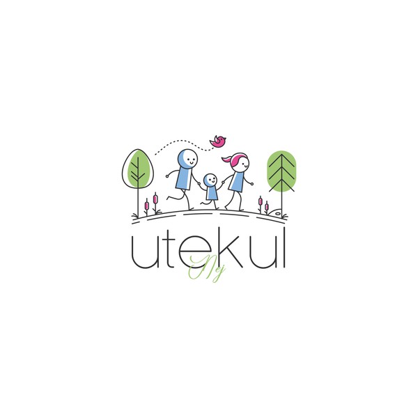 Logo design of outdoor activitys in the forest for kids