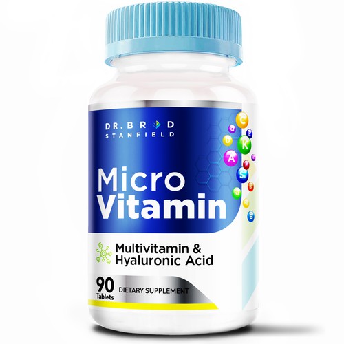 We Need a Vibrant and Scientifically-Inspired Label Design for MicroVitamin Design by agooshe