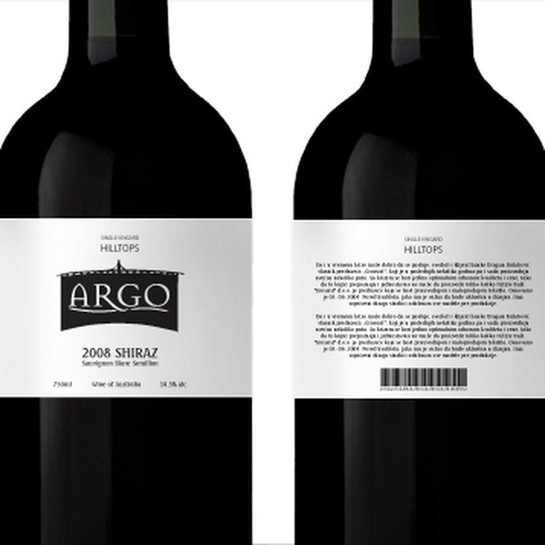 Sophisticated new wine label for premium brand Design by little moon
