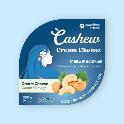 Vegan Cashew Cheese Packaging Rebrand Design by Ganesh Anvekar