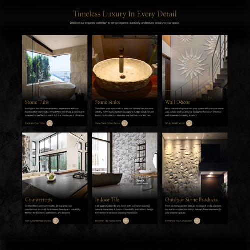 Designs | Create a Stunning Website for a Luxury Stone Brand – Serenity ...