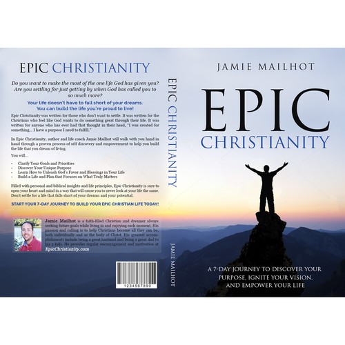 Epic Christianity Book Cover Design – Self Help and Life Motivation Christian Book – 6x9 Front and Back Design by Dreamz 14
