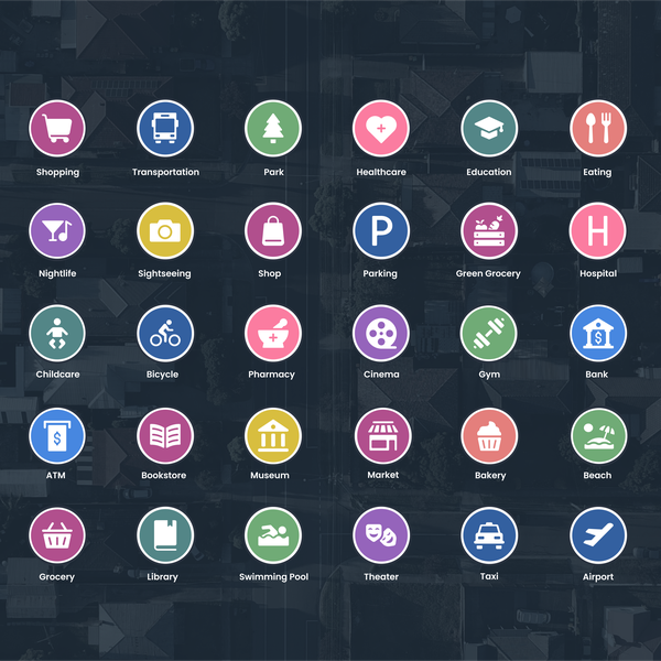 Design by Zufa Robiyanto titled "TopPlace Map Legend Icons"