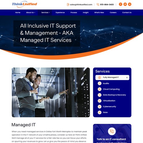 An IT services provider needs a high-tech website to help their business grow Design by ABRIR