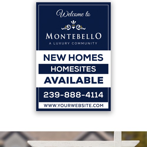 Upscale and Sophisticated New Homes for Sale - Signage Design by GraphicVersa