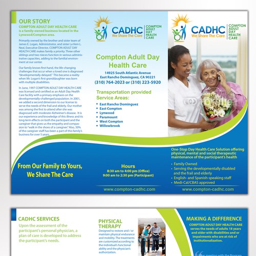 Diseño de Help Compton Adult Day Health Care with a new brochure design de Arttero