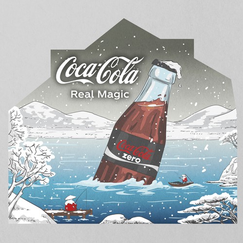 Artistic mural design for Coca-Cola Zero in Brussels Diseño de DeoDude