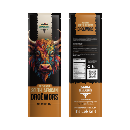 Hipster professional adventure biltong food packaging Design by syakuro