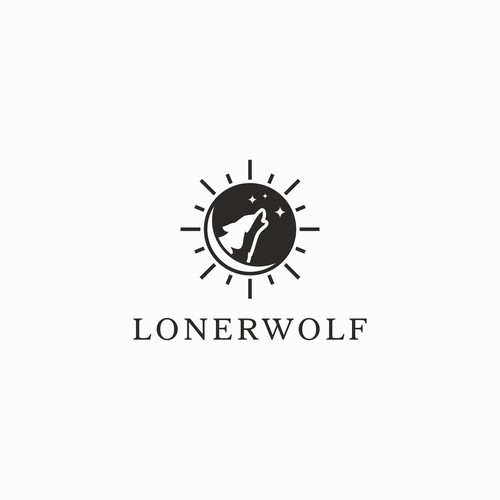 Wolf Sun/Moon Logo For Spiritual Website Design by ZHF