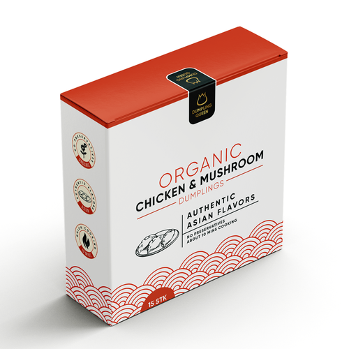 Design a premium and morden packaging for a healthy organic dumpling box Design by Sayyed Jamshed