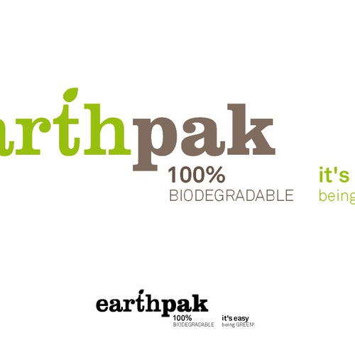 LOGO WANTED FOR 'EARTHPAK' - A BIODEGRADABLE PACKAGING COMPANY Réalisé par magenta | design