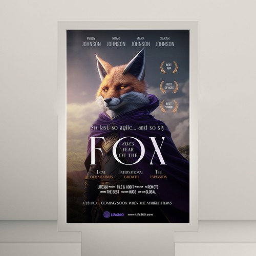 Life360 2023 Year of the Fox Poster Design by ashous™