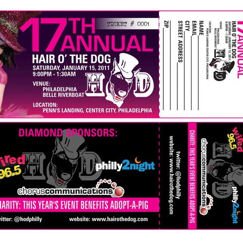 Black Tie Event Ticket Design Design by kyLE27