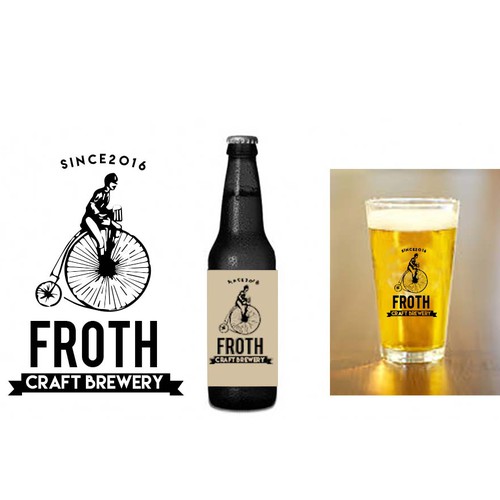Create a distinctive hipster logo for Froth Craft Brewery デザイン by f.v.