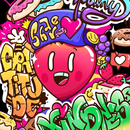 hartawan®さんのDope Graffiti Wall / Mural like Illustration to create buzz for a product launchデザイン