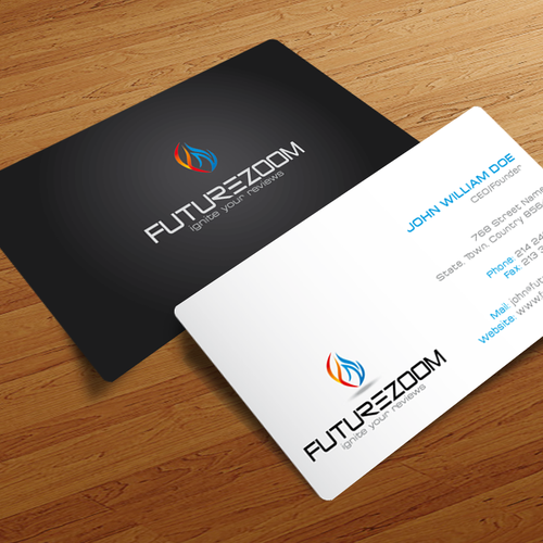 Business Card/ identity package for FutureZoom- logo PSD attached Réalisé par kool27