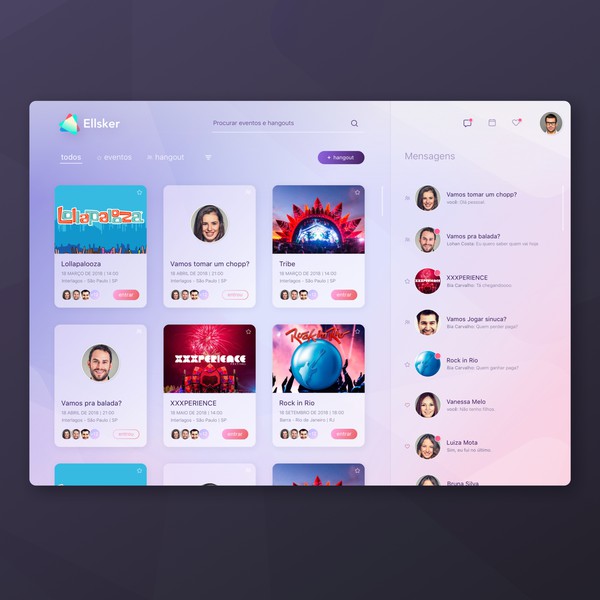 Design for Ellsker Social Network