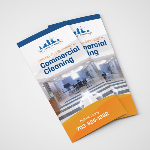 Brochure for an established commercial cleaning business Design by Ali Mag.